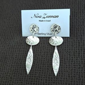Noa Zuman Silver🤍 Hammered🔨 Geometric📐 Dangle Earrings
